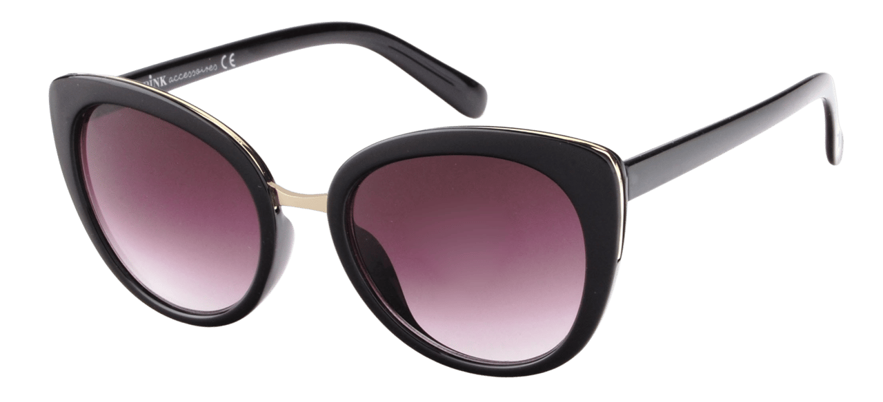 Schwarze Sonnenbrille mit dunklen Gläsern