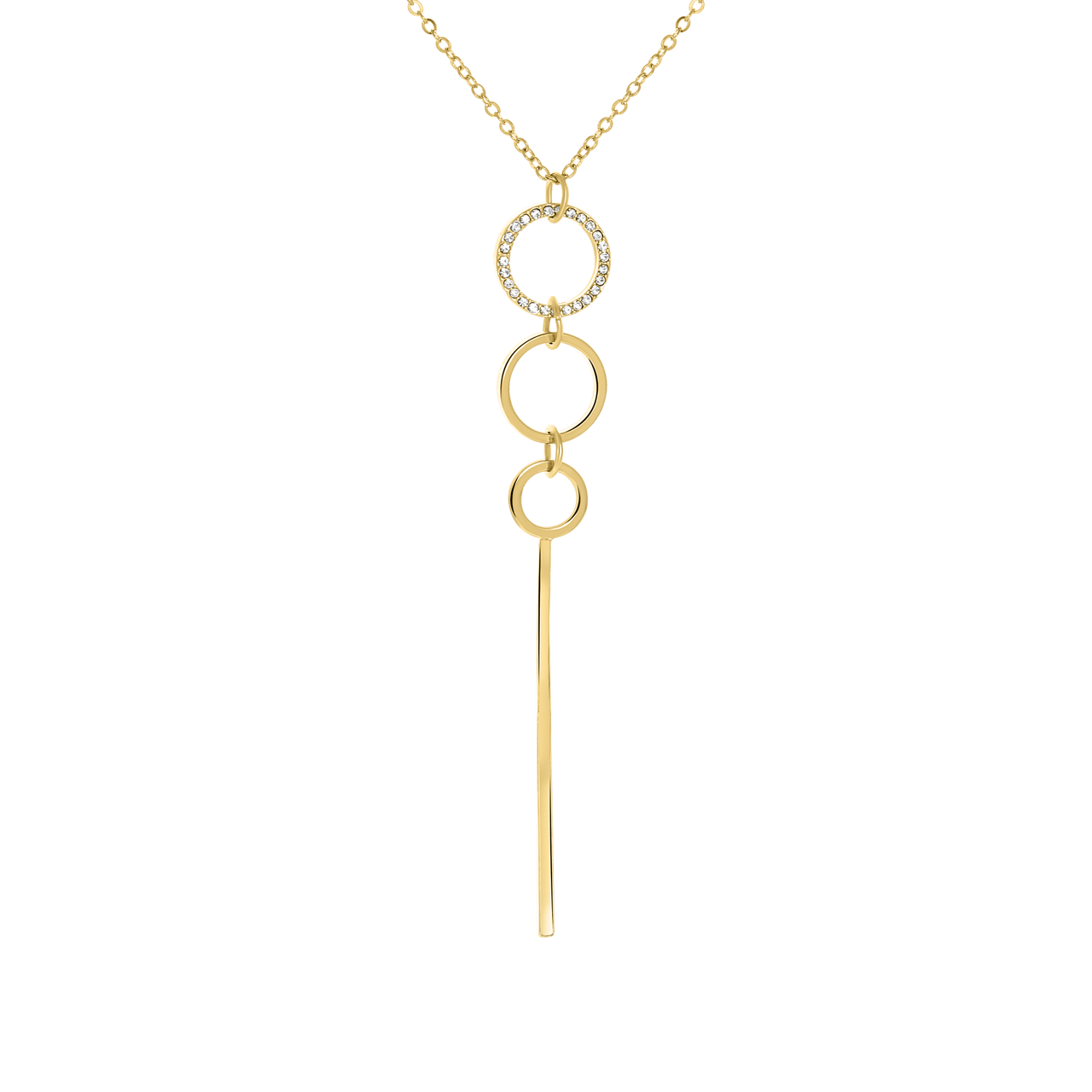 Goudkleurige byoux ketting met hanger
