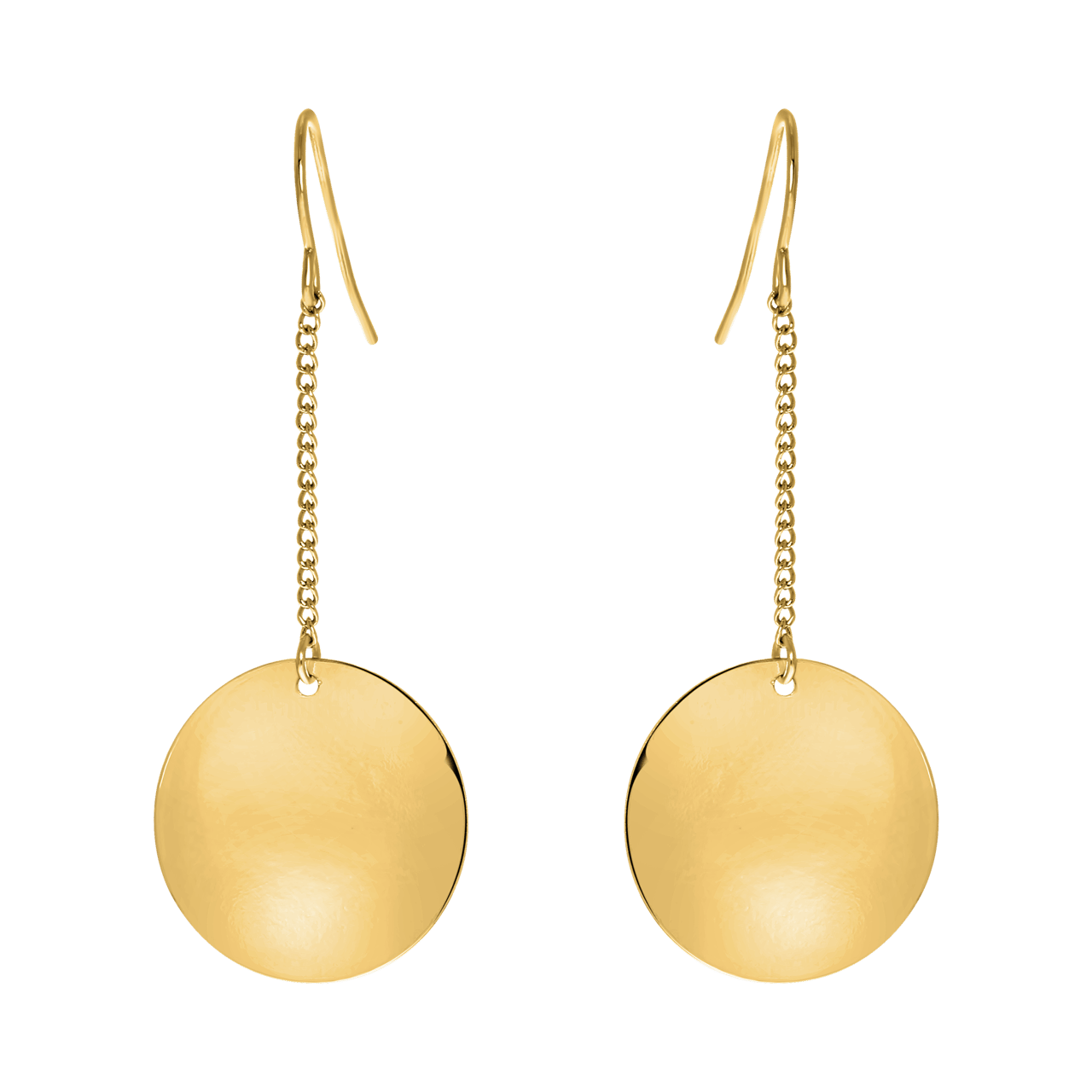 Bijoux goudkleurige oorknoppen munt voor dames