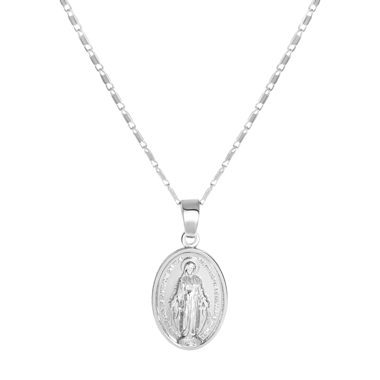 Zilverkleurige byoux ketting Maria