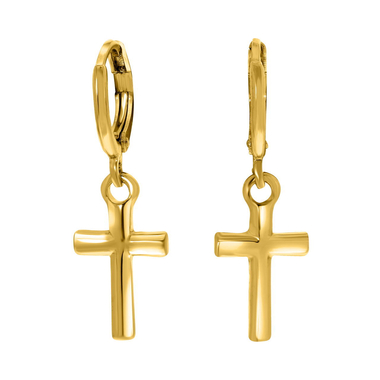 Zilverkleurige bijoux oorbellen kruisje