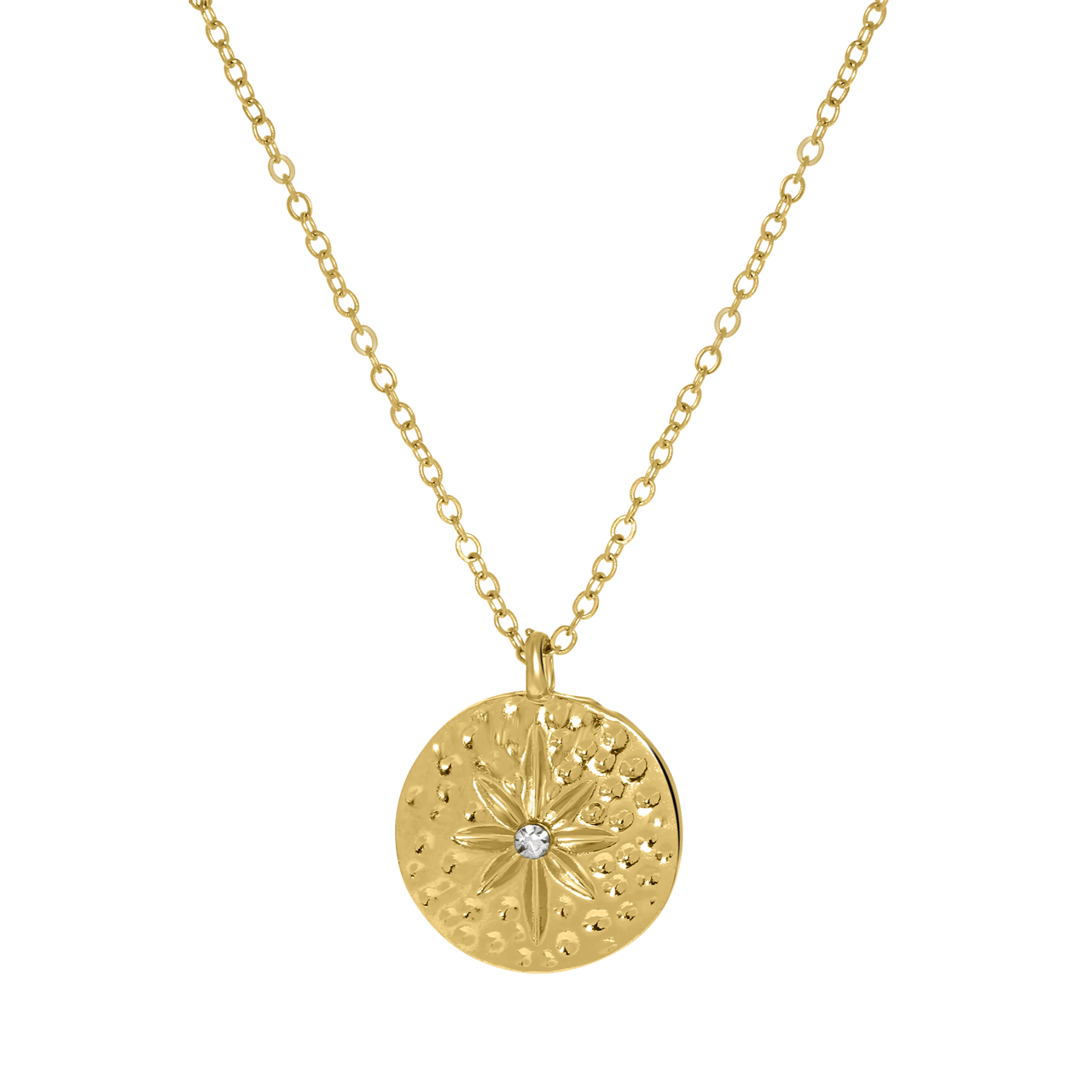 Goudkleurige byoux ketting munt