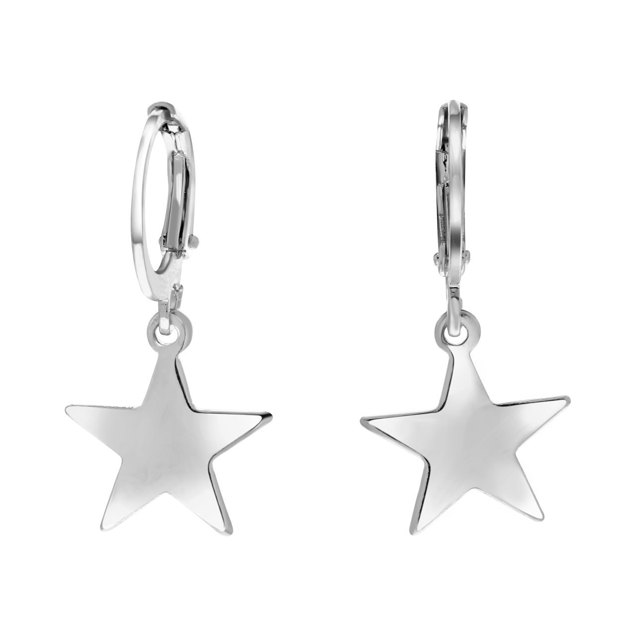 Zilverkleurige bijoux oorbellen ster