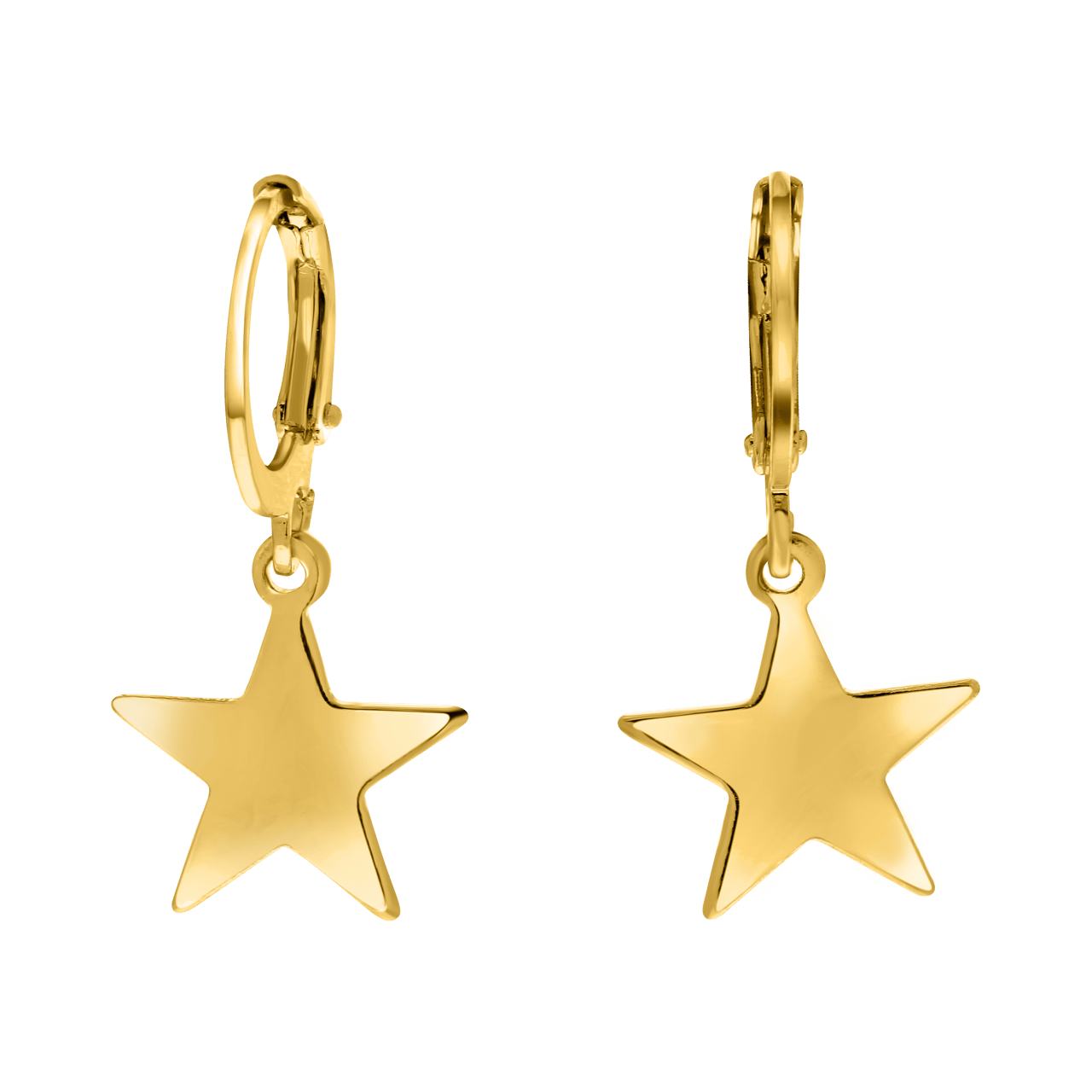 Goudkleurige bijoux oorbellen ster