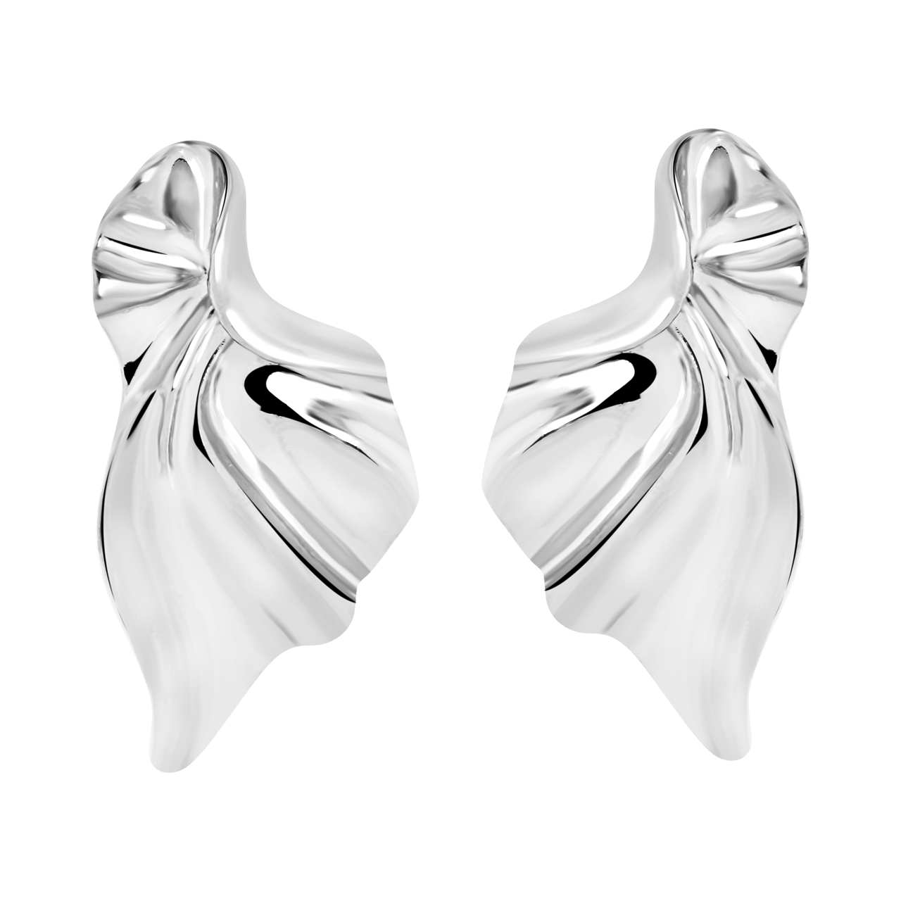 Zilverkleurig byoux statement oorbellen