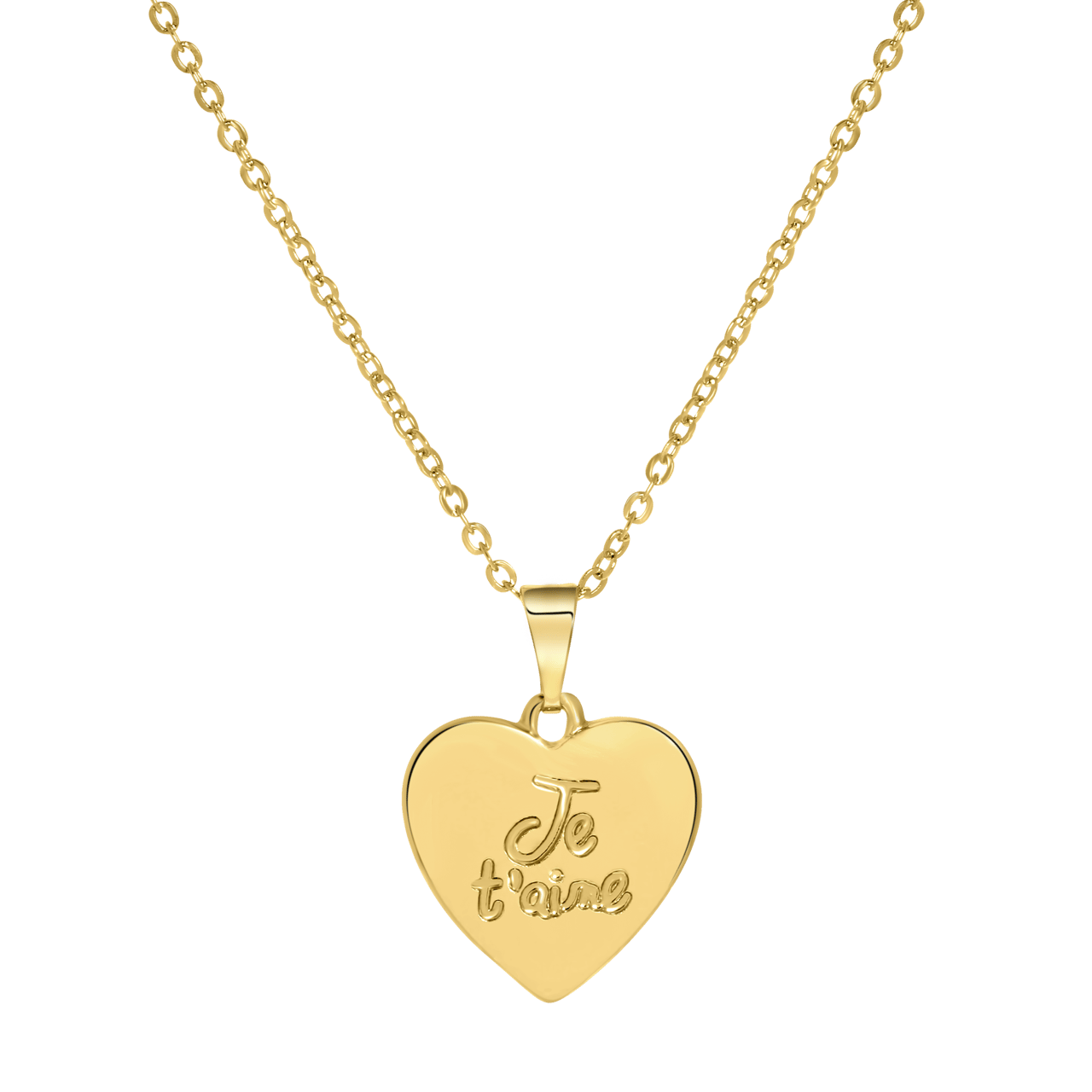 Goudkleurige byoux ketting met hanger hart