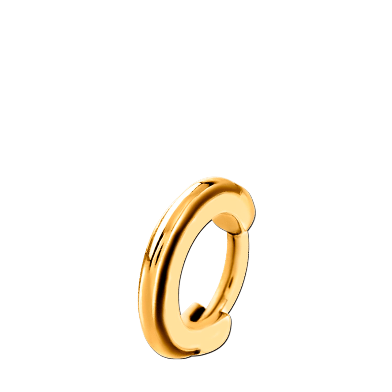 Stalen helixpiercing goldplated ring clicker