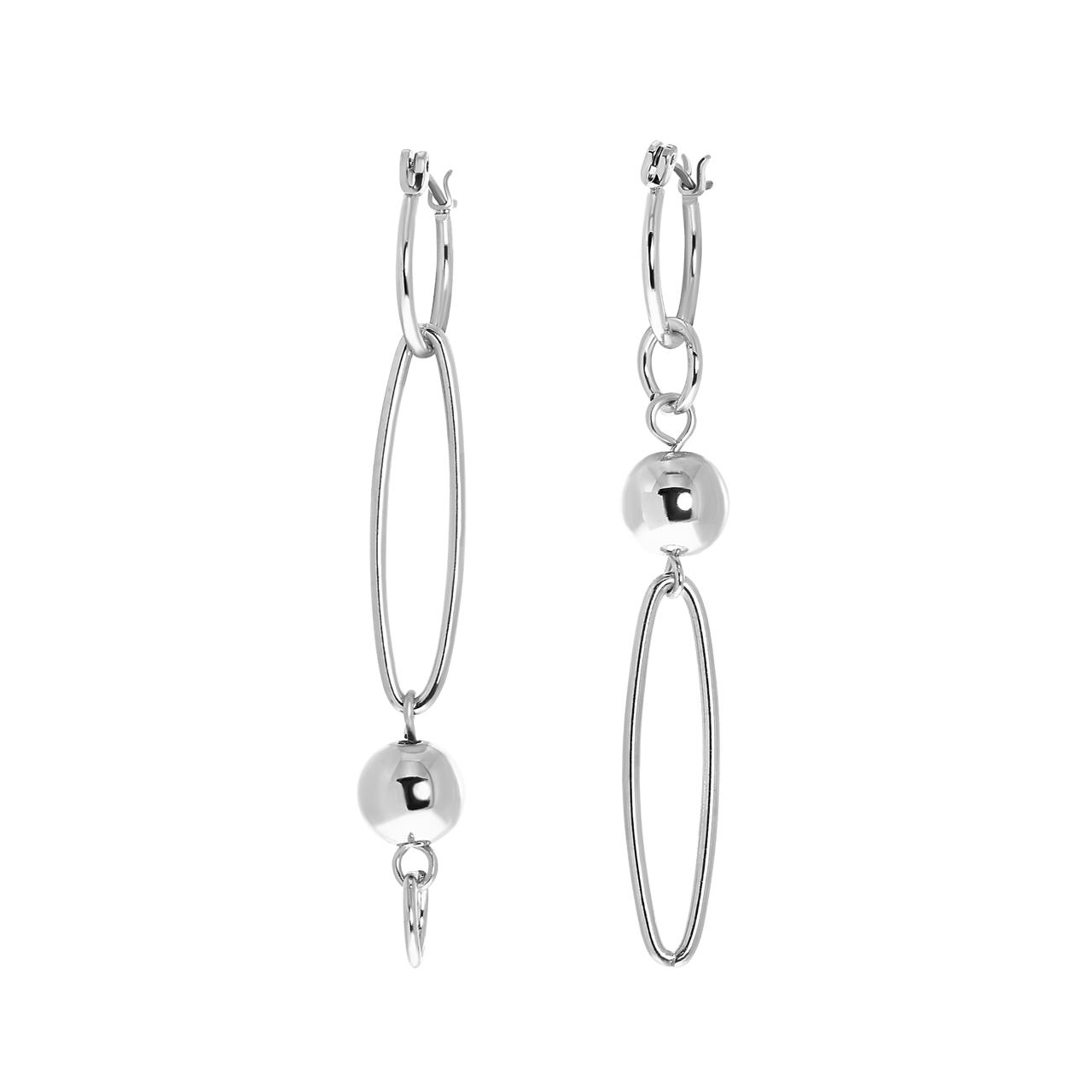 Bijoux zilverkleurige oorringen Mix&Match voor dames