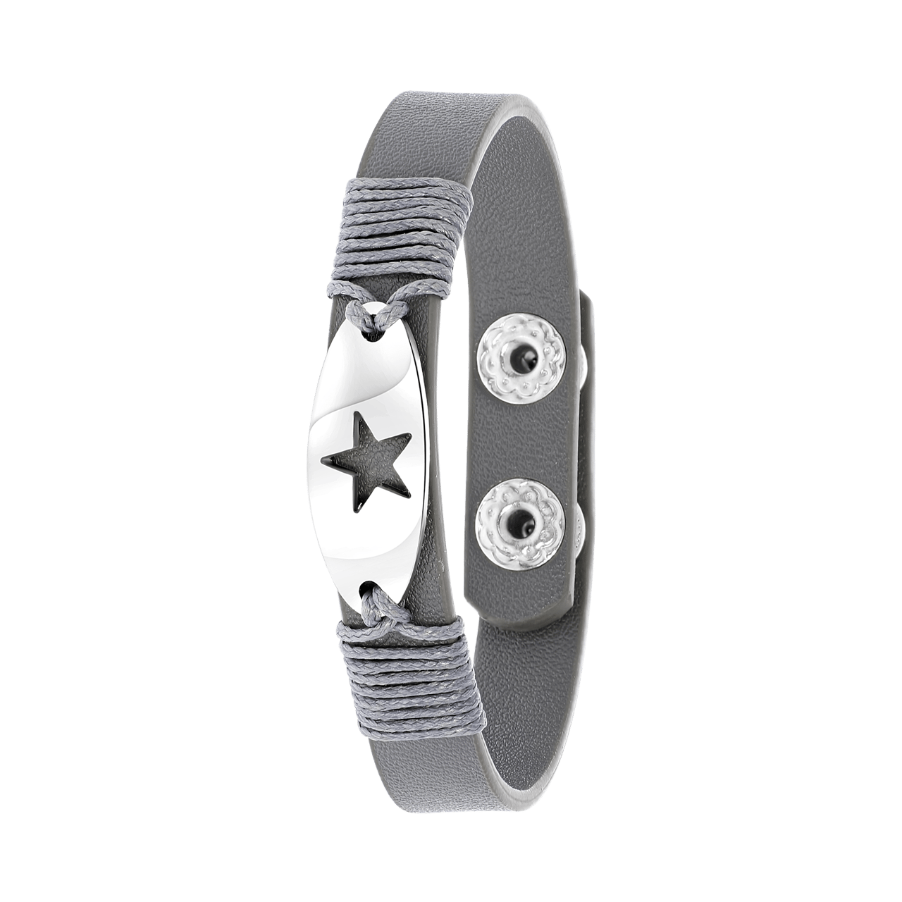 Grijze byoux armband met bedel ster
