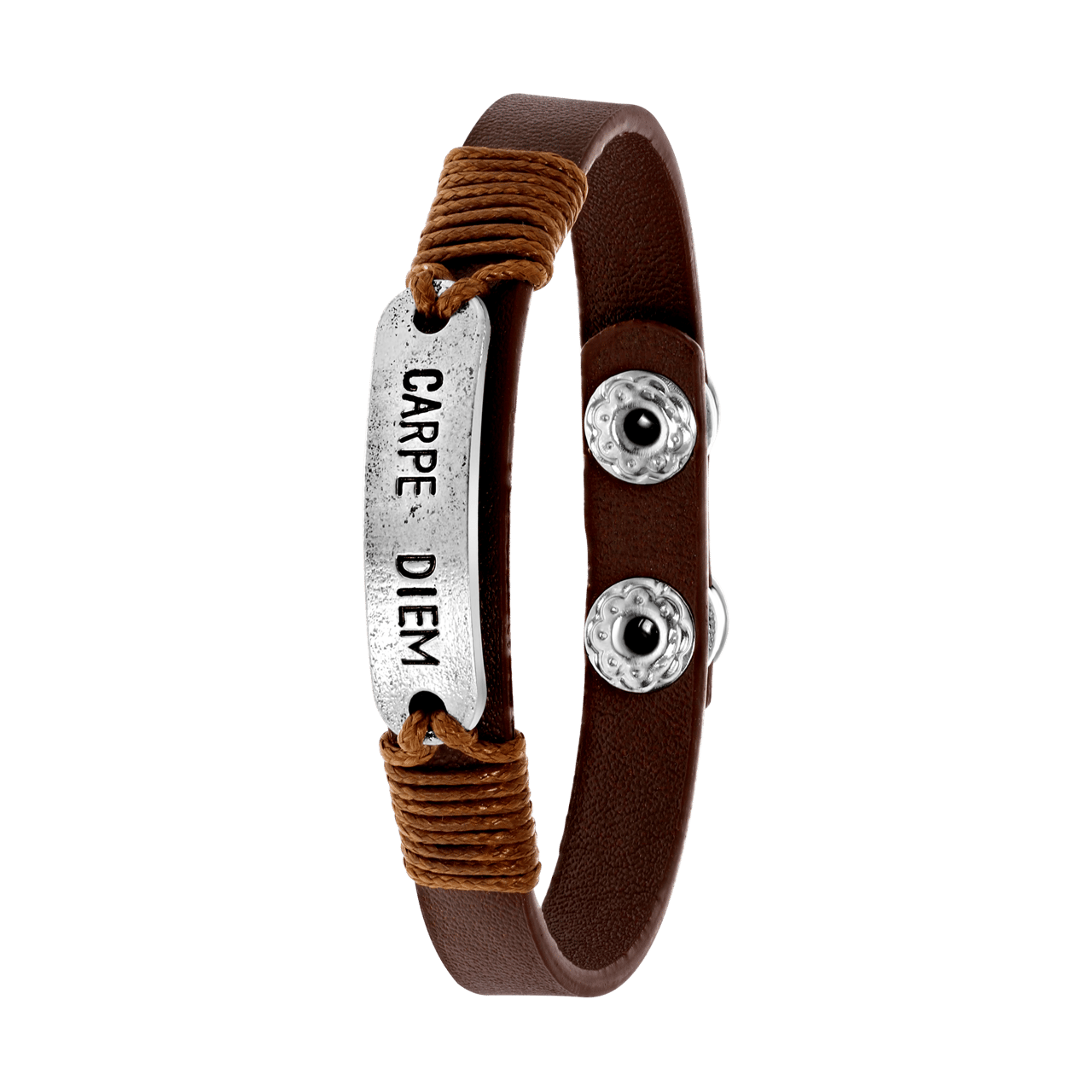 Bruine byoux armband met bedel 