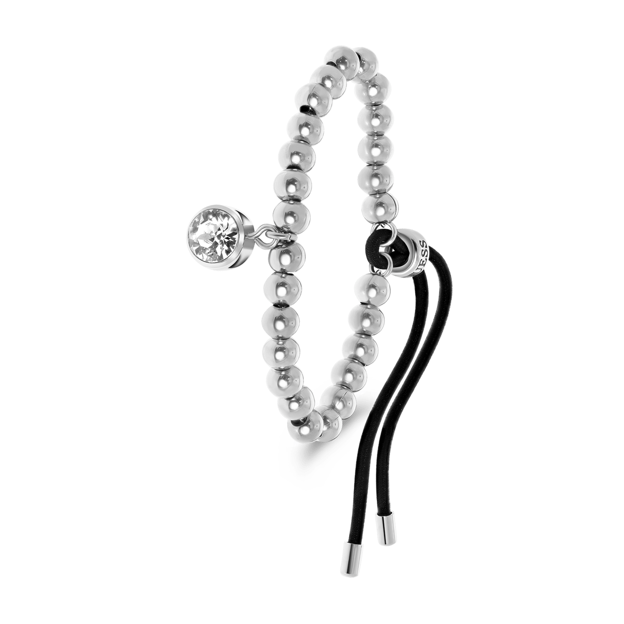 Guess stalen armband hanger kristal