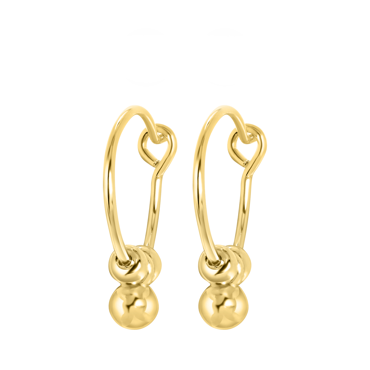 Bijoux goudkleurige oorringen met hanger voor dames