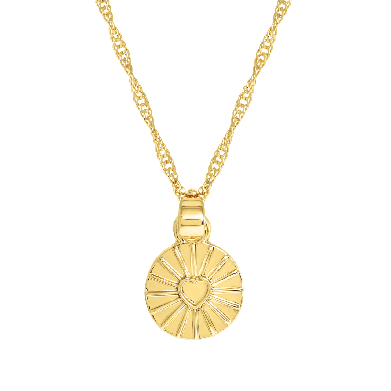 Goudkleurige byoux ketting met hanger hart