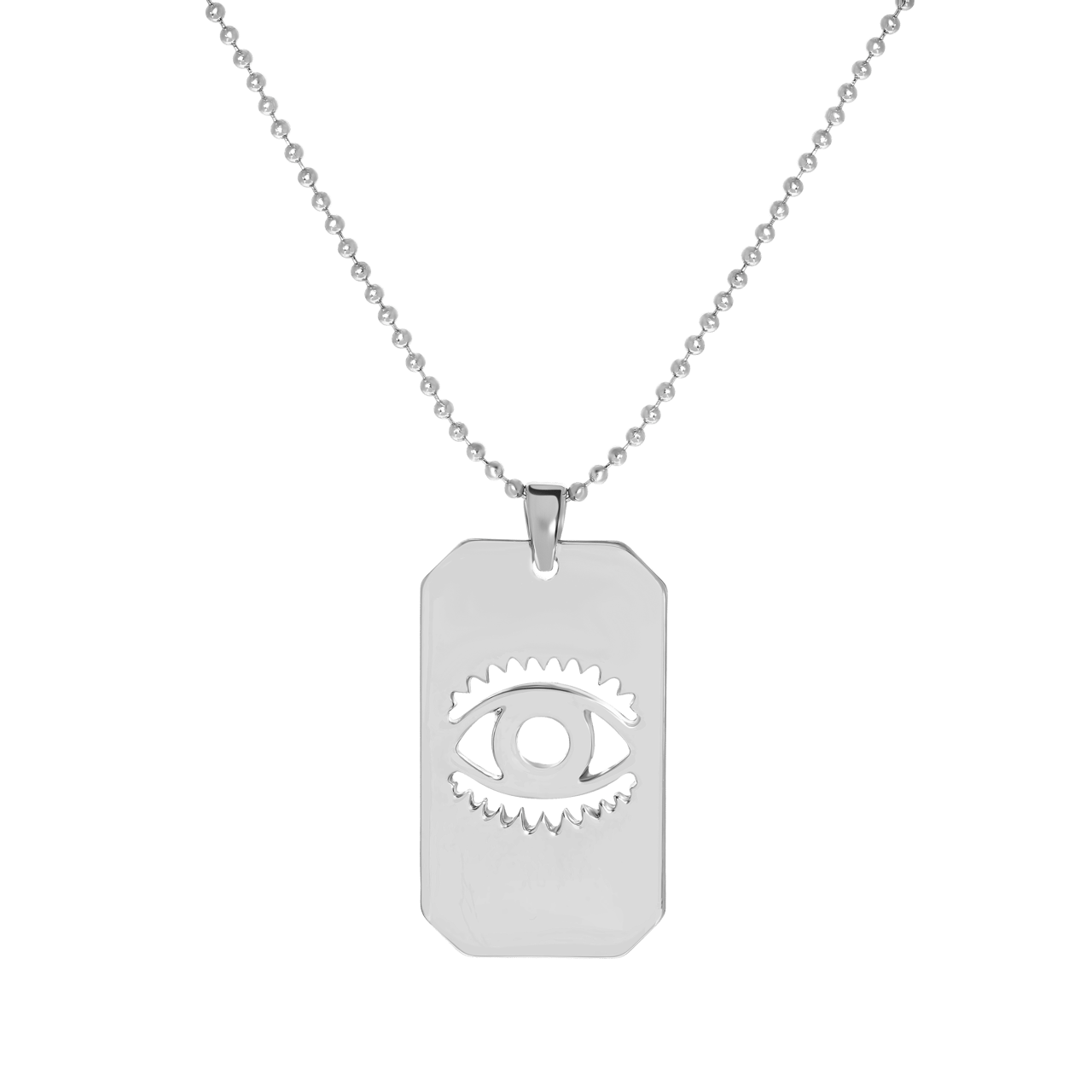 Bijoux zilverkleurige ketting met hanger munt voor dames