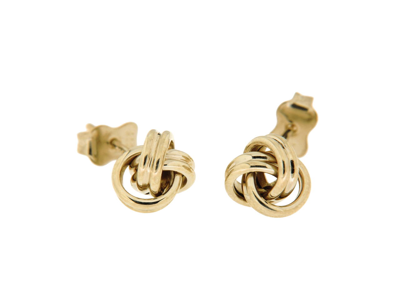 14 Karaat geelgouden oorbellen knoop