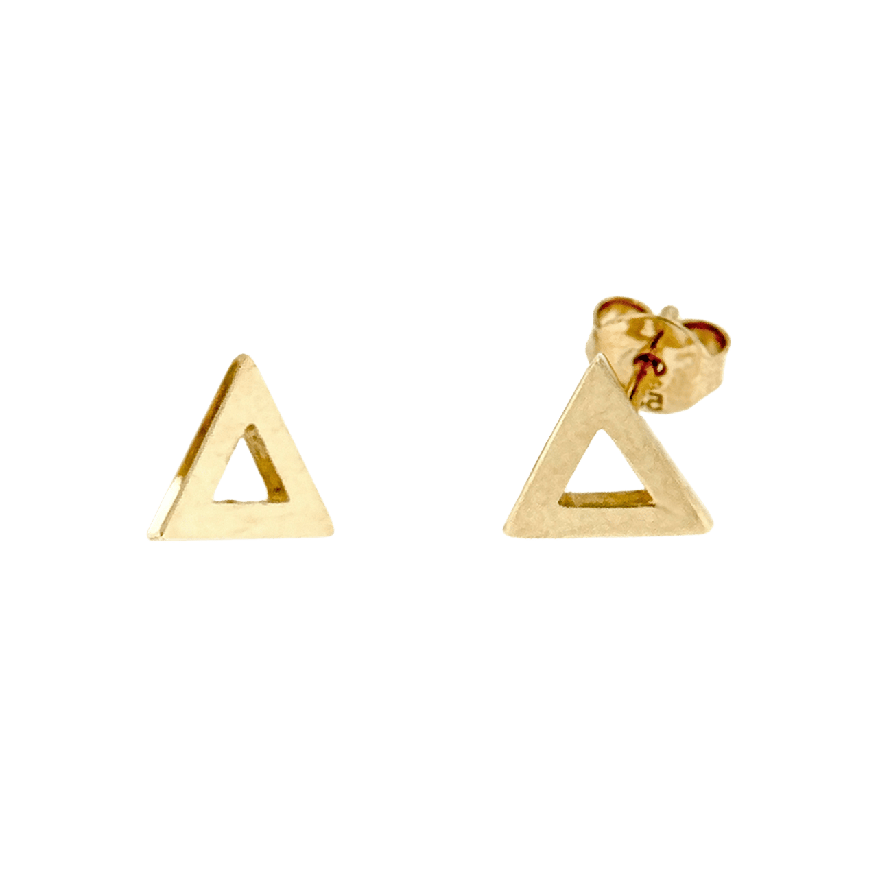 Ohrringe aus 585 Gelbgold, offenes Dreieck