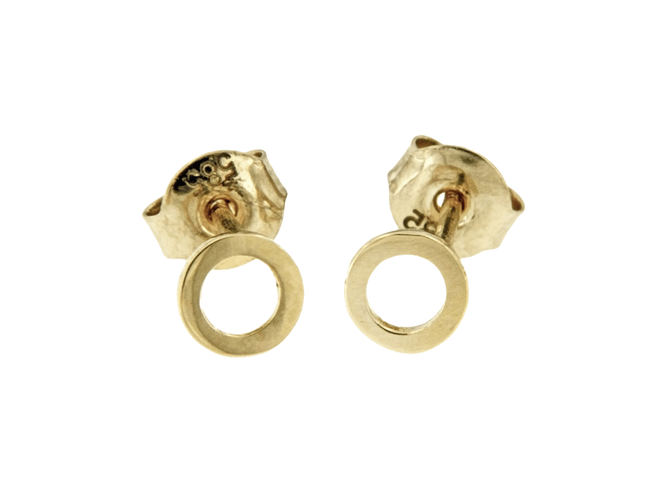 Runde Ohrringe aus 585 Gelbgold