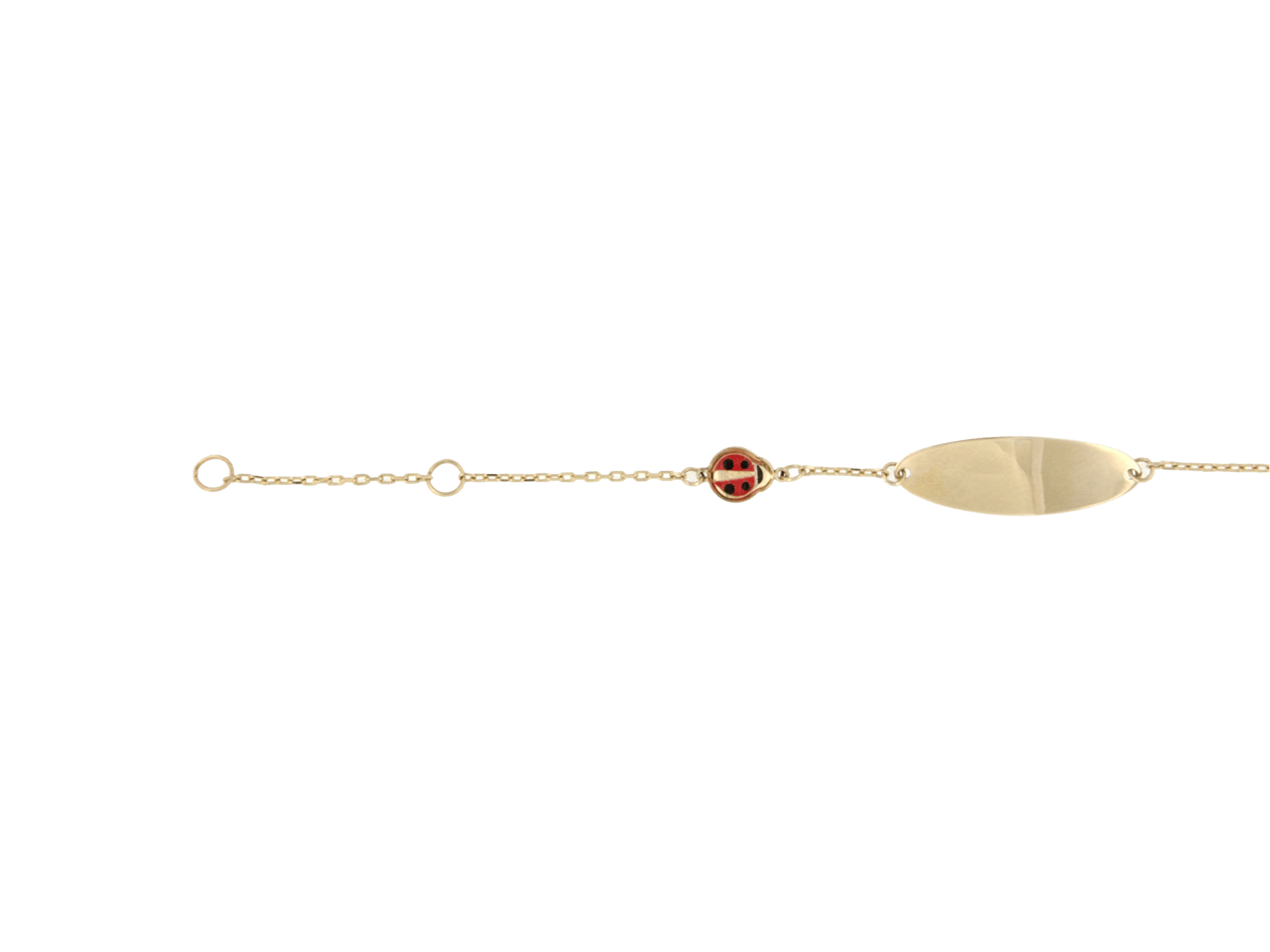 14 Karaat gouden kinder-plaatarmband lieveheersb