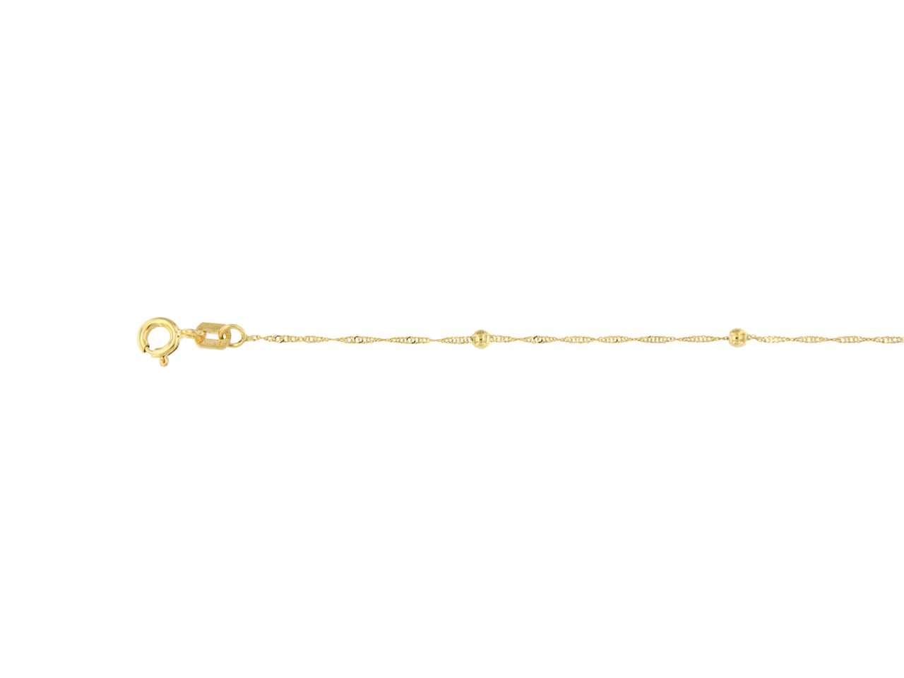 14 Karaat geelgouden armband met balletjes