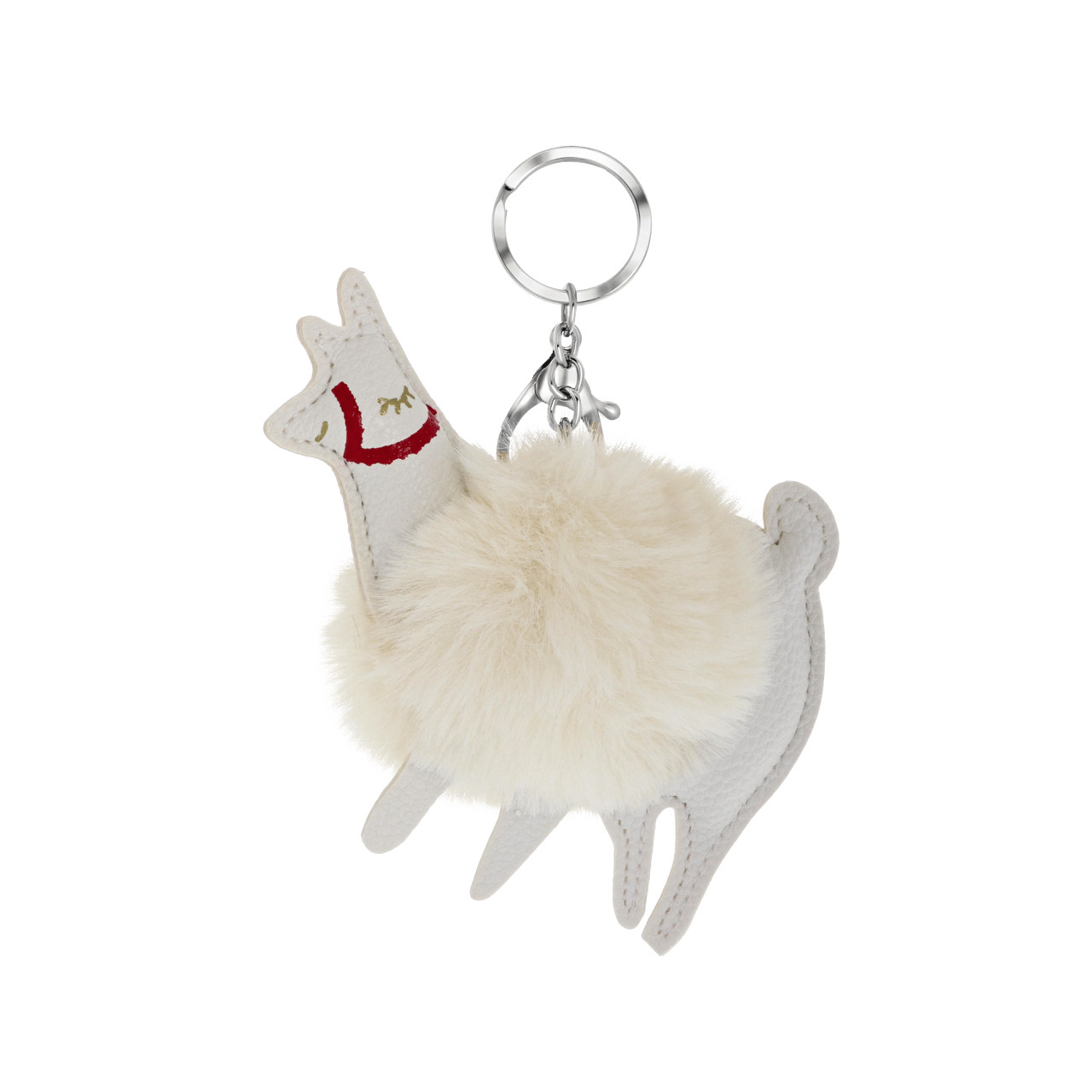 Flauschiger Schlüsselanhänger Lama