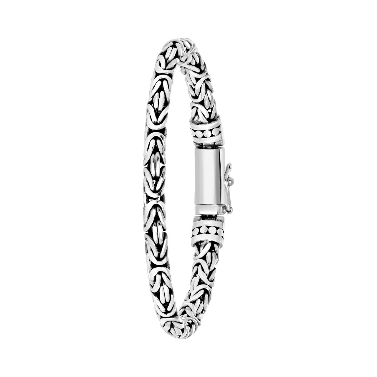 Zilveren armband koningsschakel