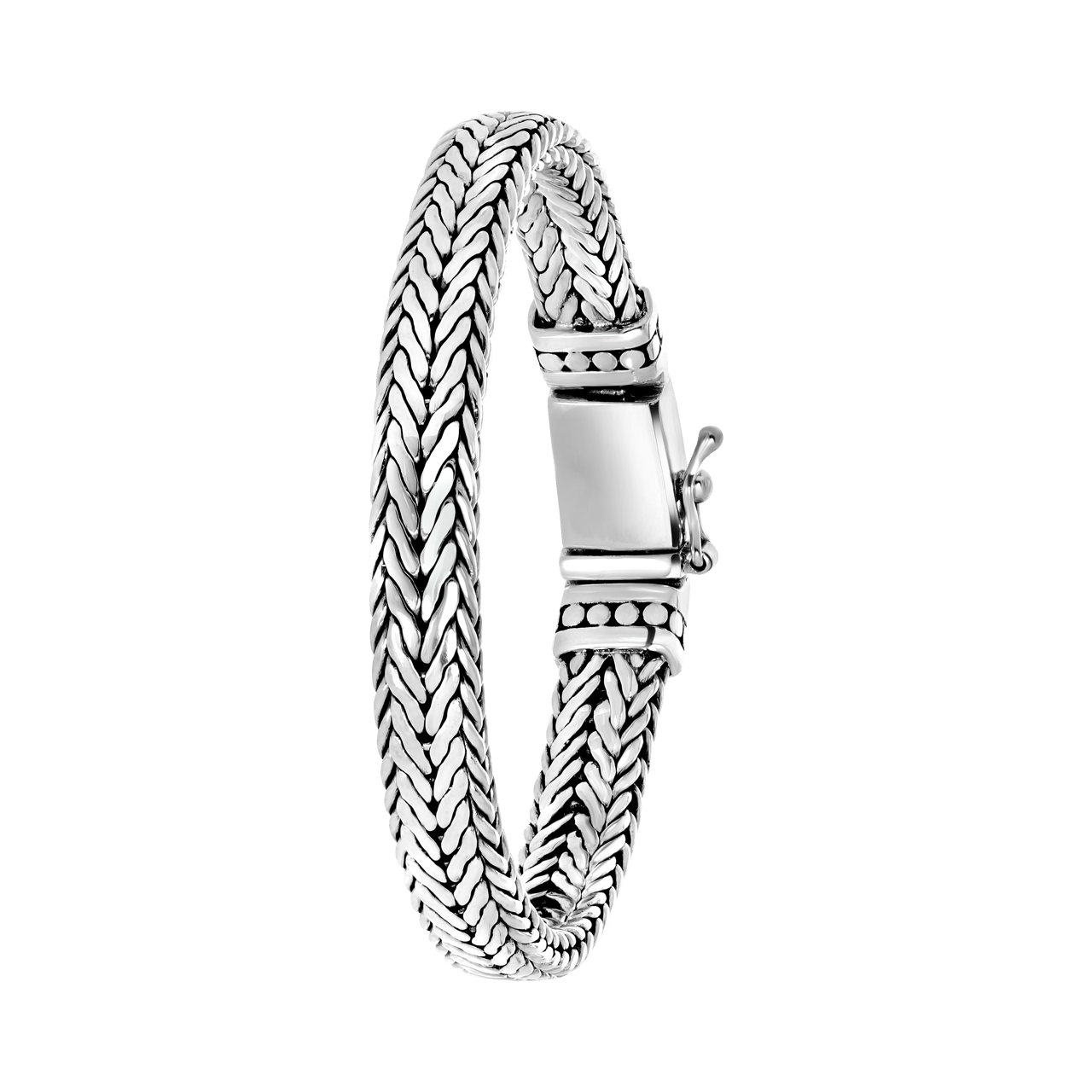 Zilveren armband fantasieschakel