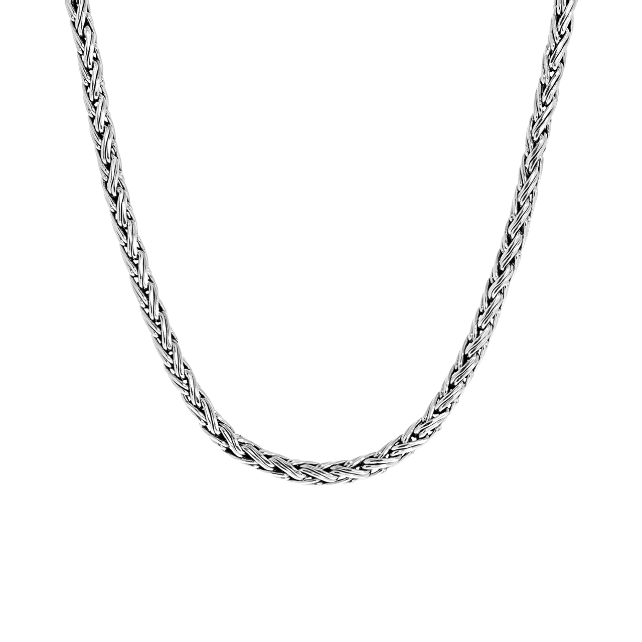 Zilveren ketting vossenstaartschakel