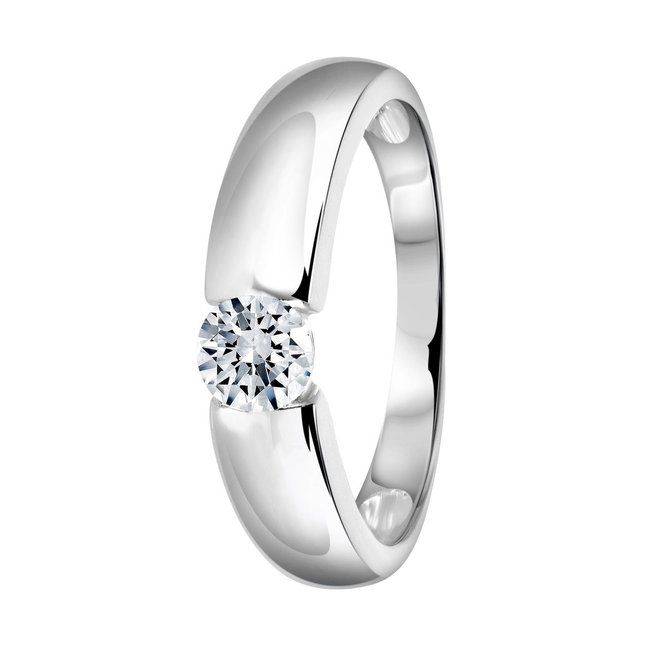 Zilveren ring met zirkonia
