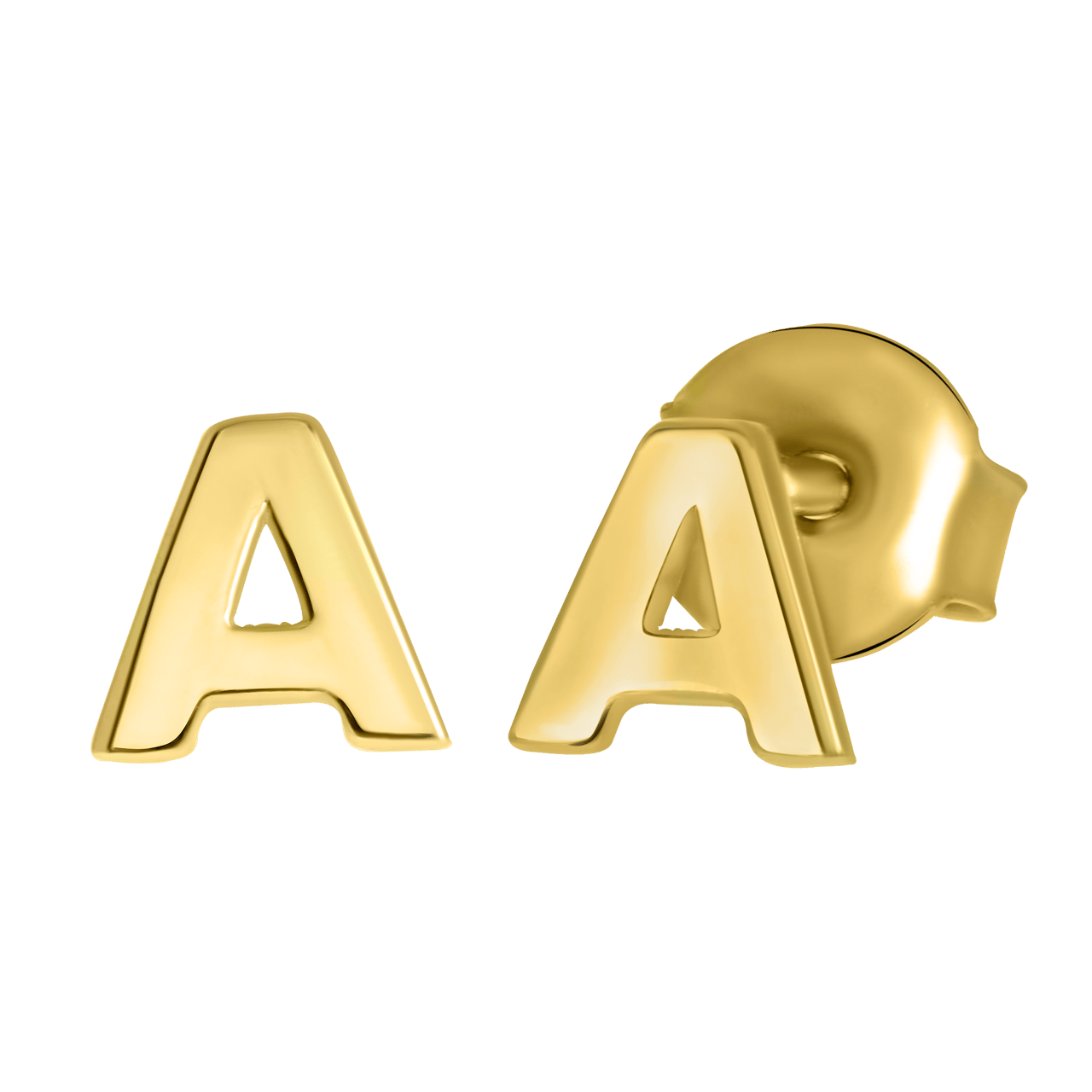 Ohrring Alphabet aus 585 Gelbgold, pro Stück