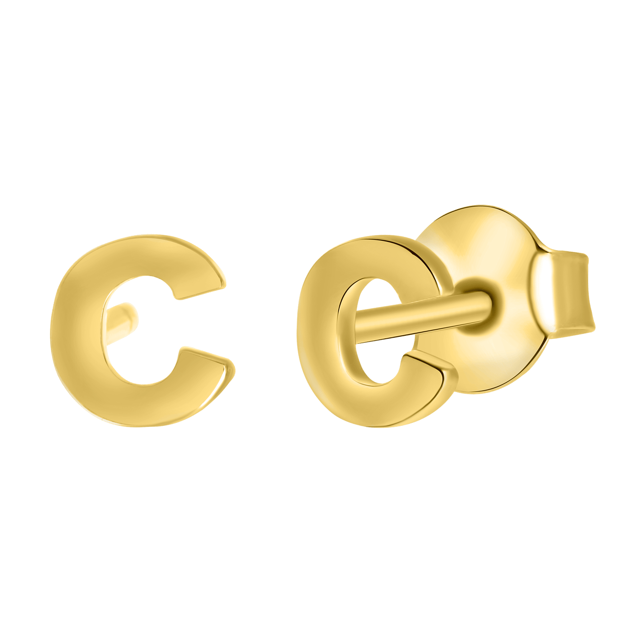 Ohrring Alphabet aus 585 Gelbgold, pro Stück