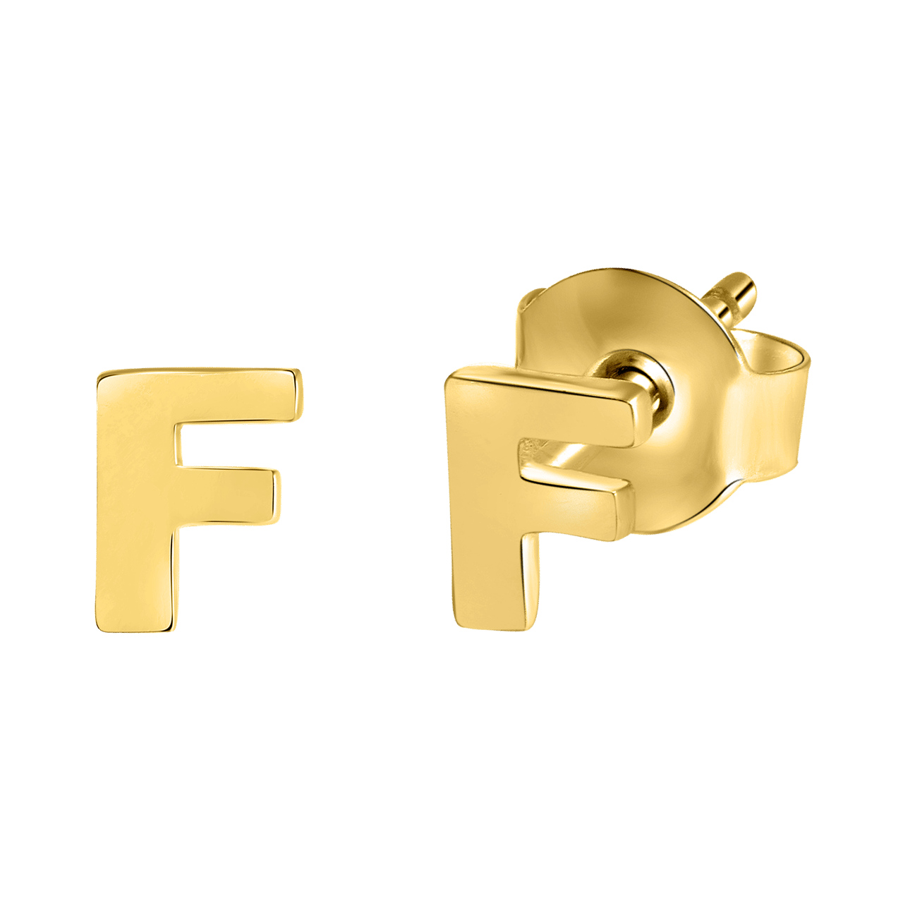 Ohrring Alphabet aus 585 Gelbgold, pro Stück