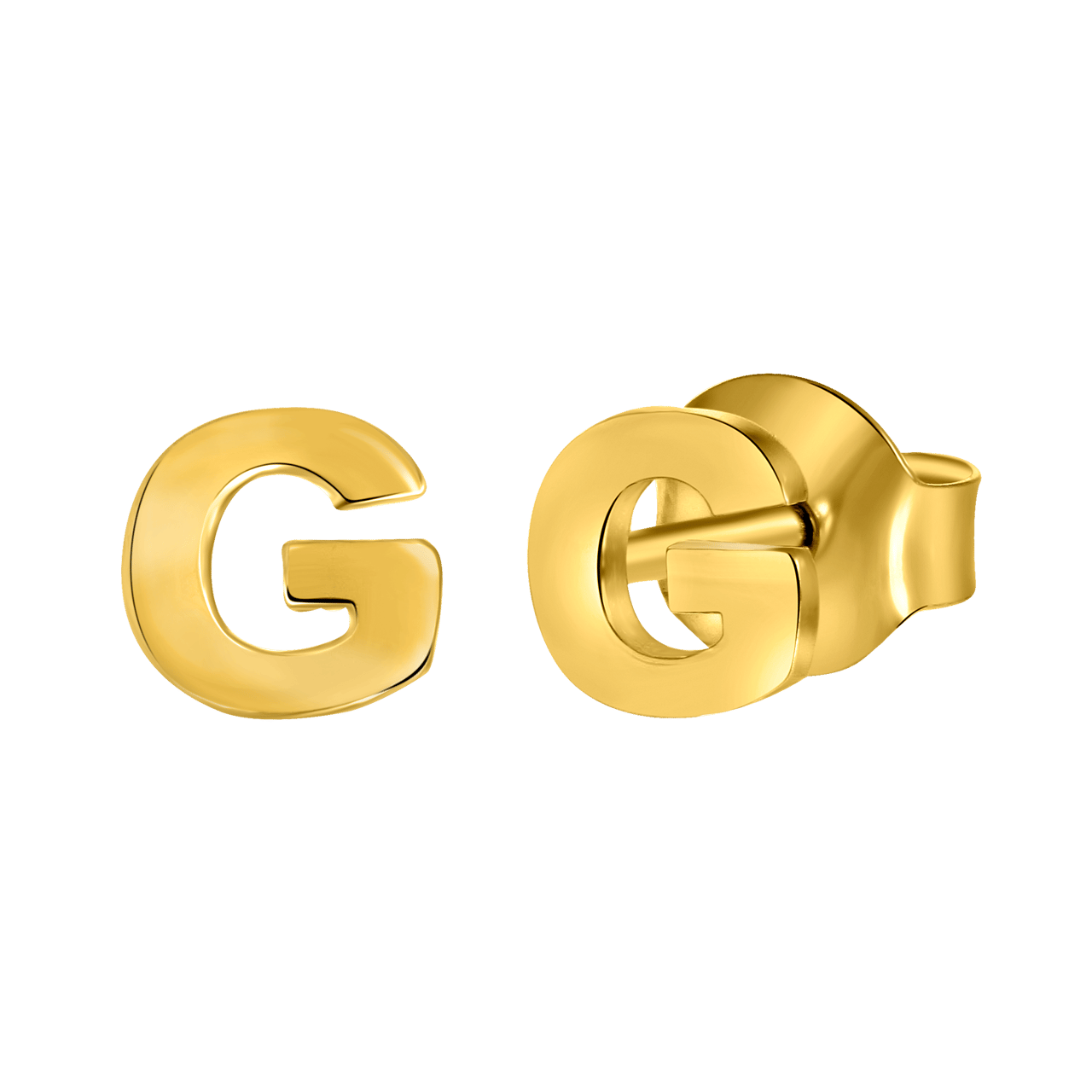 Ohrring Alphabet aus 585 Gelbgold, pro Stück