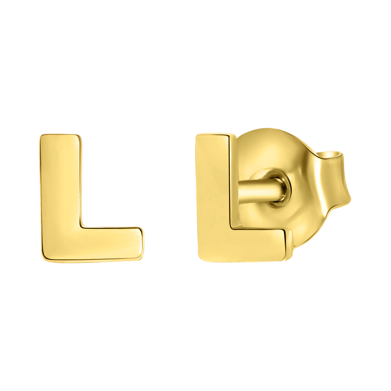 Ohrring Alphabet aus 585 Gelbgold, pro Stück
