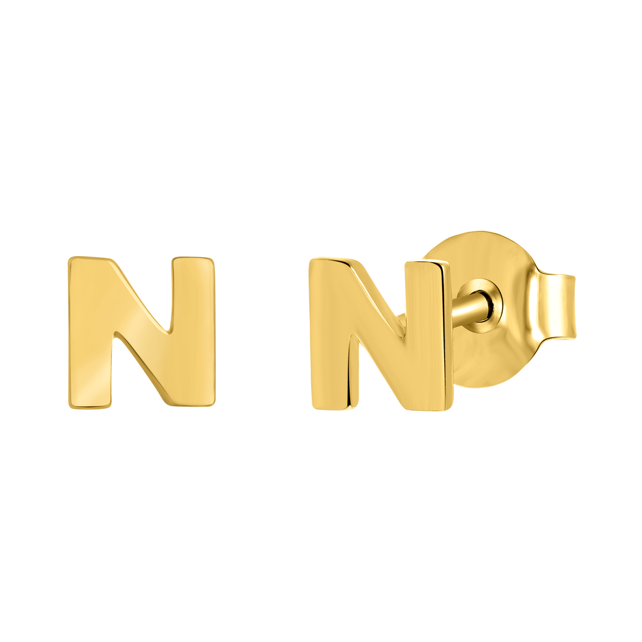 Ohrring Alphabet aus 585 Gelbgold, pro Stück