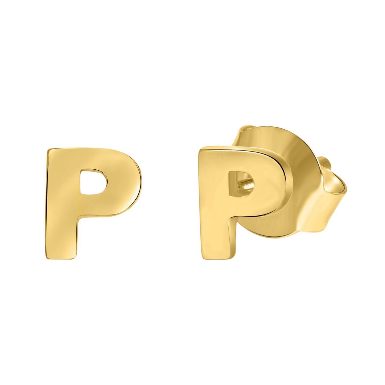 Ohrring Alphabet aus 585 Gelbgold, pro Stück