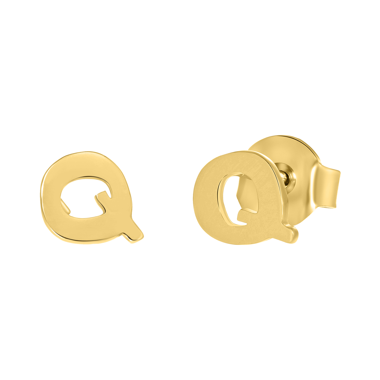14 karaat geelgouden oorbel alfabet per stuk voor dames