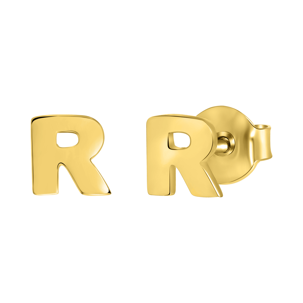 Ohrring Alphabet aus 585 Gelbgold, pro Stück