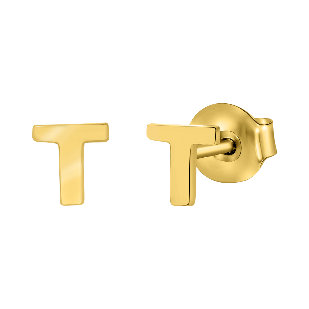 Ohrring Alphabet aus 585 Gelbgold, pro Stück