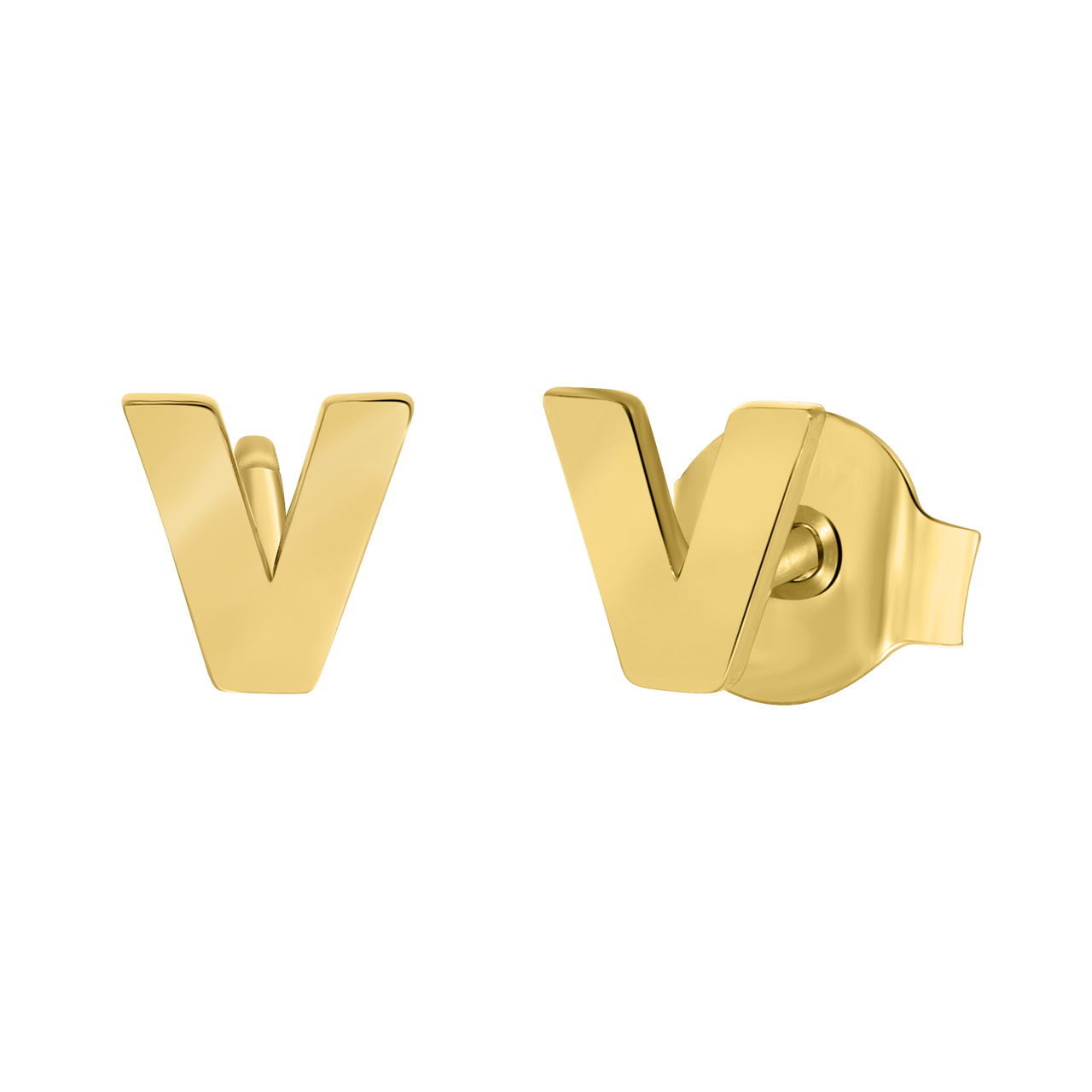 Ohrring Alphabet aus 585 Gelbgold, pro Stück