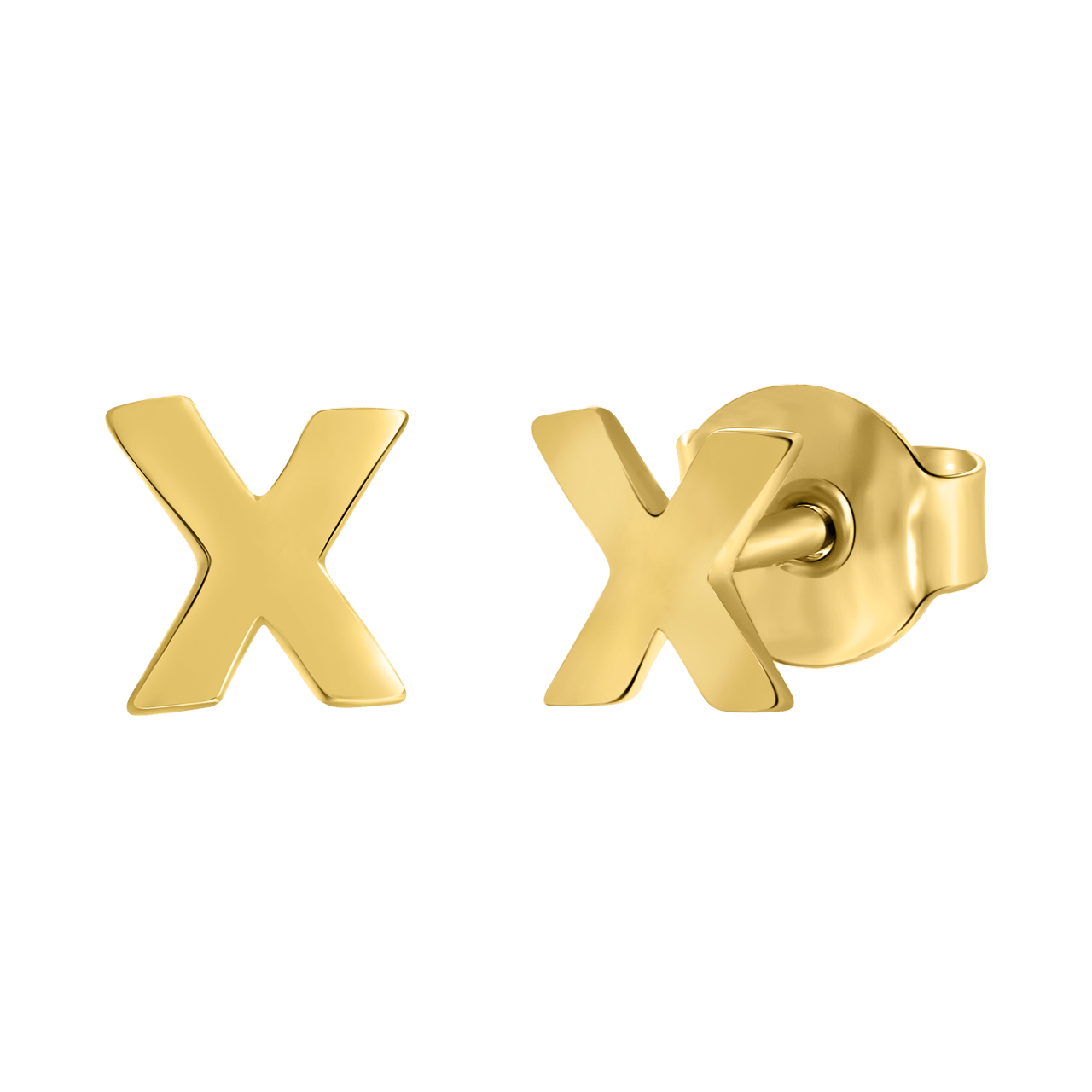 Ohrring Alphabet aus 585 Gelbgold, pro Stück