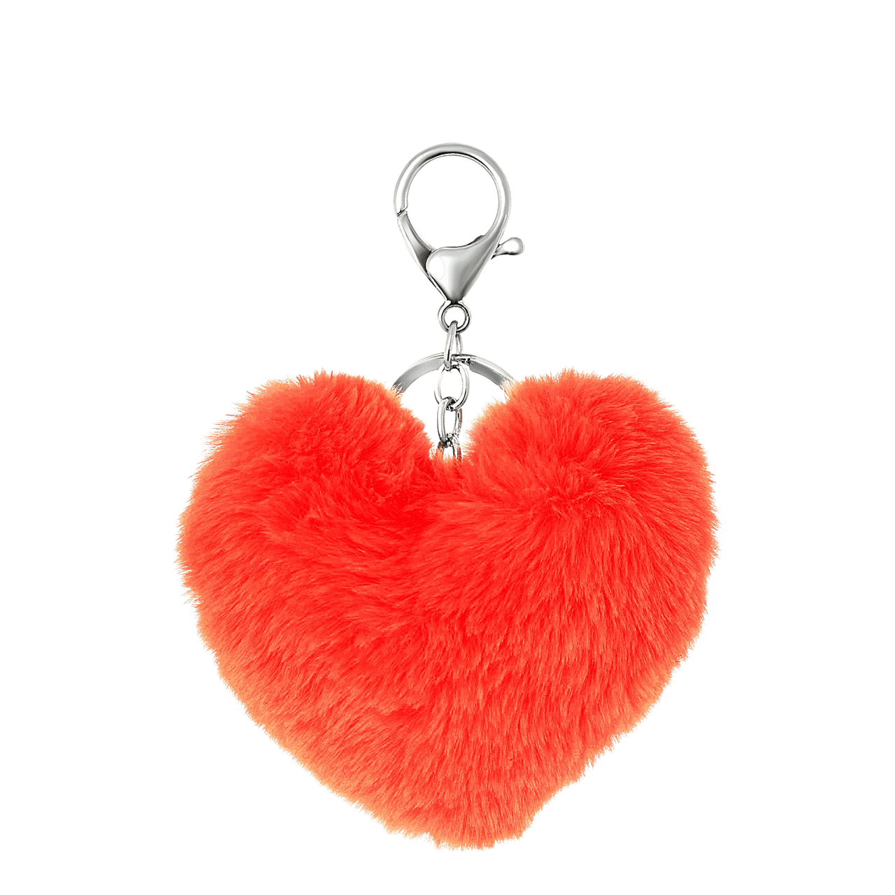 Byoux sleutelhanger fluffy hart rood