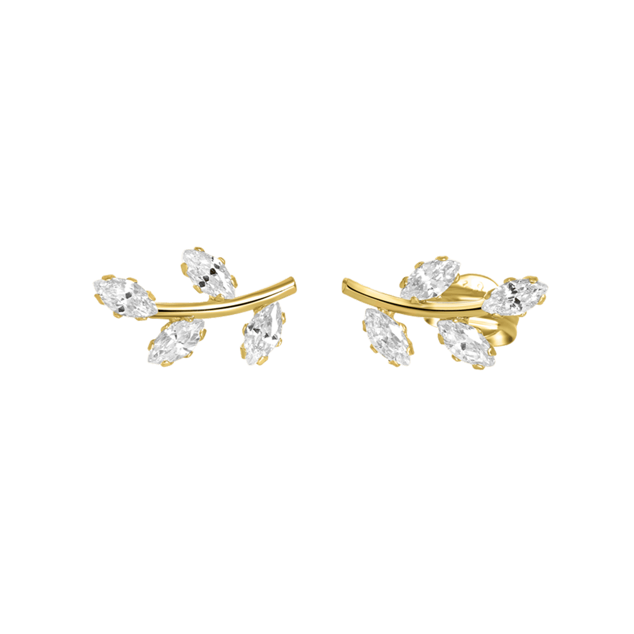 Ohrringe aus 585 Gelbgold mit Zirkonia.
