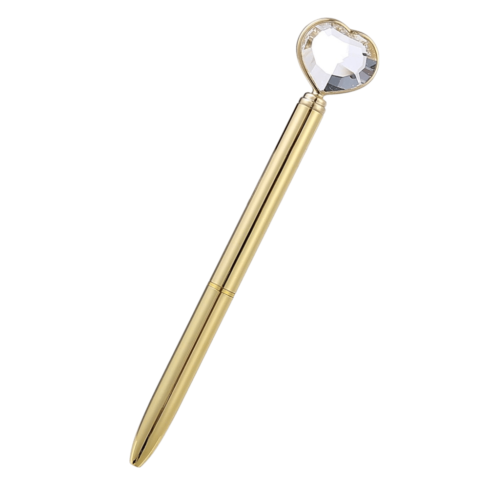 Goudkleurige pen met hart