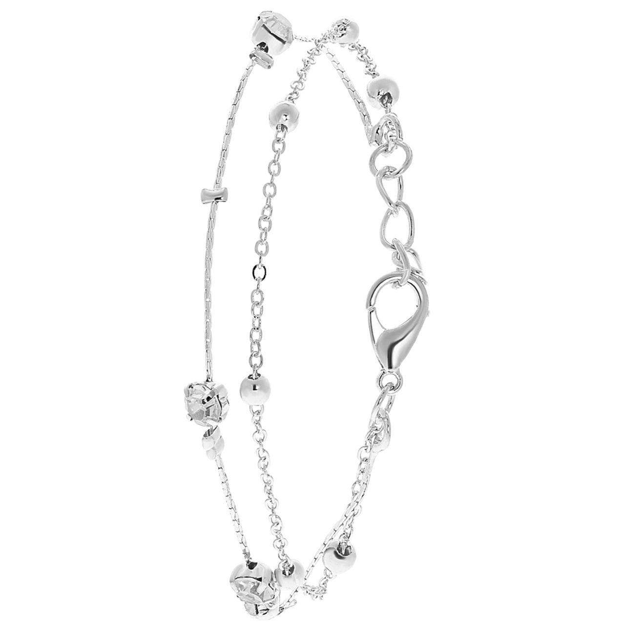 Bijoux zilverkleurige enkelbandje voor dames