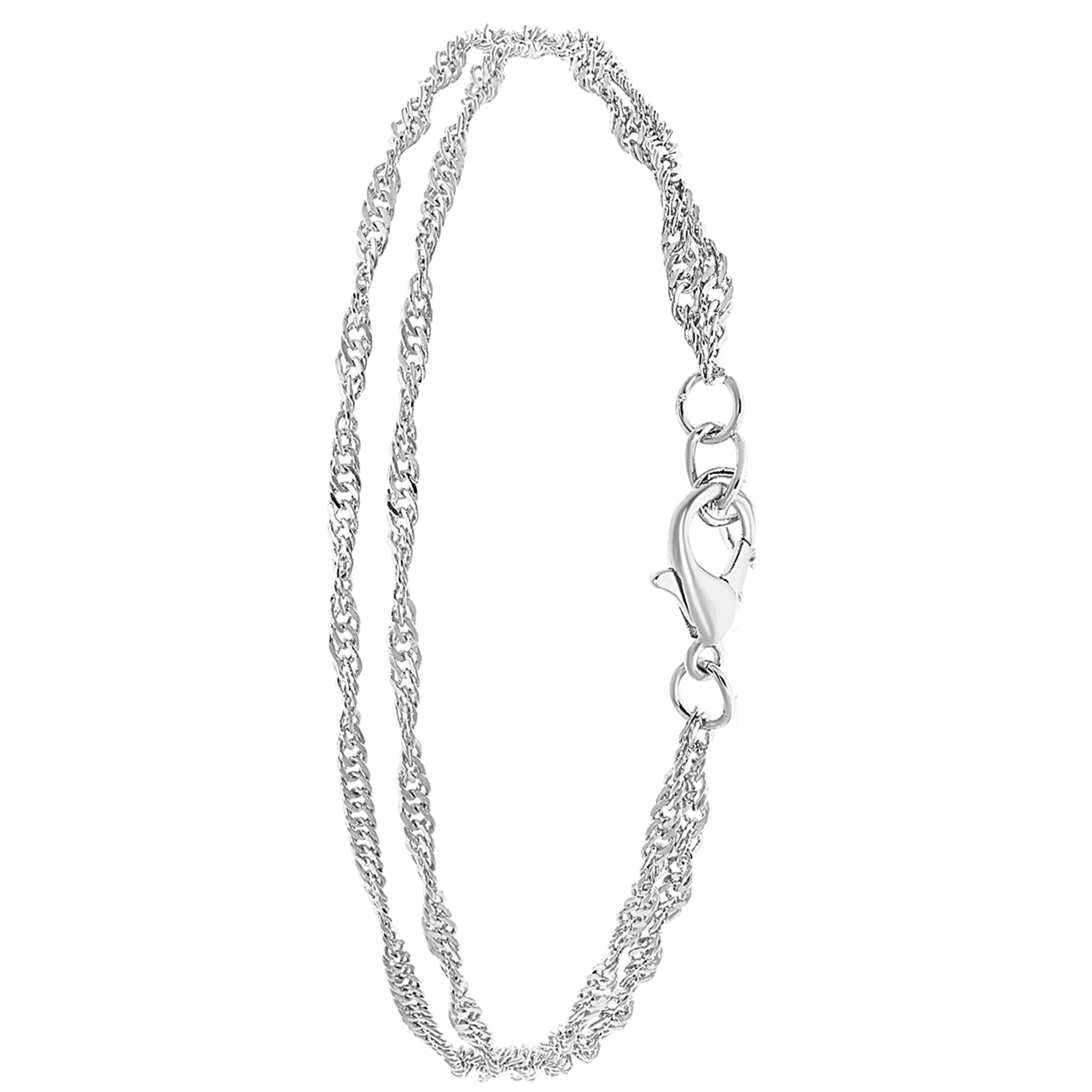 Bijoux zilverkleurige enkelbandje voor dames