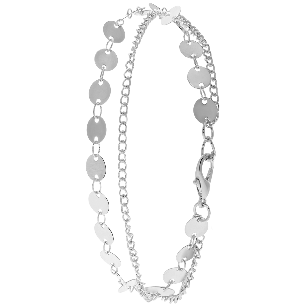Bijoux zilverkleurige enkelbandje voor dames