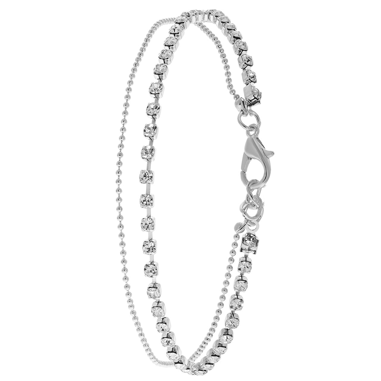 Bijoux zilverkleurige enkelbandje voor dames