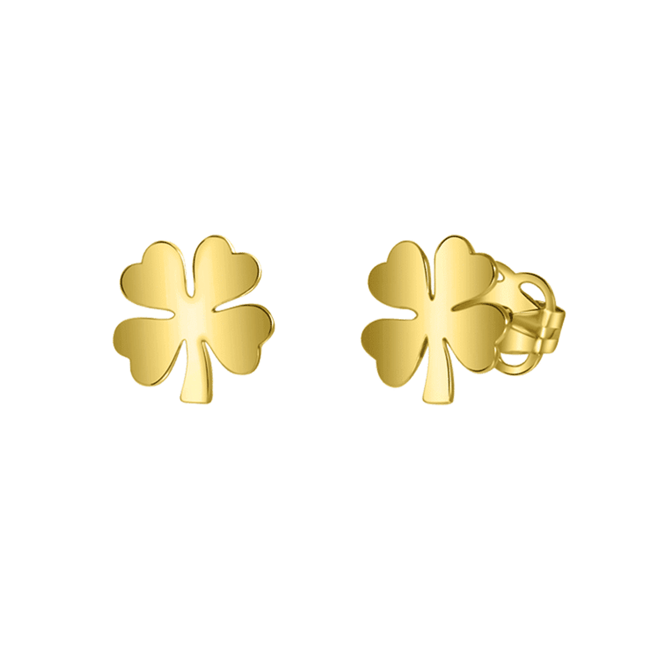 Ohrringe aus 585 Gelbgold Kleeblatt