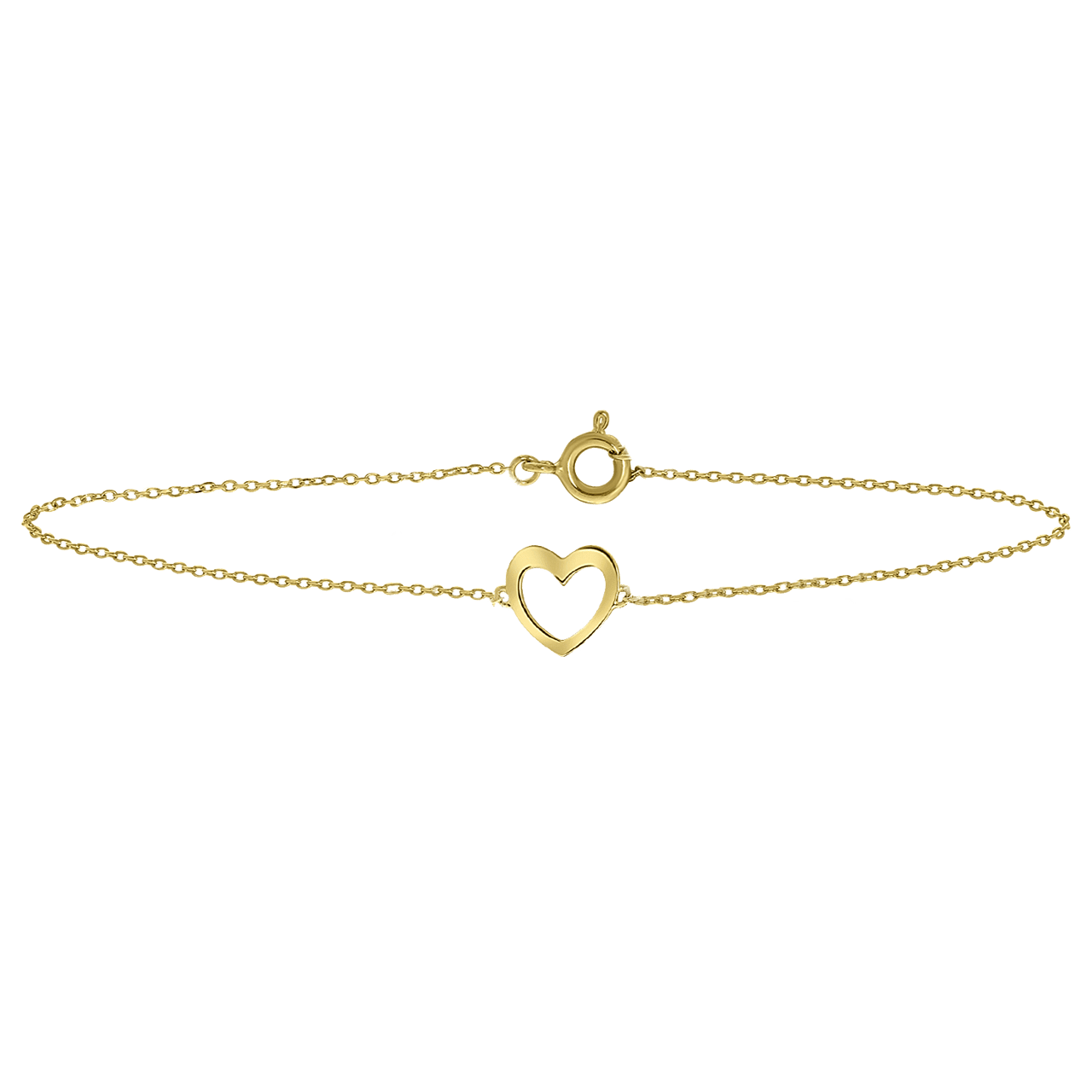 Armband aus 585 Gelbgold, eingearbeitetes Herz