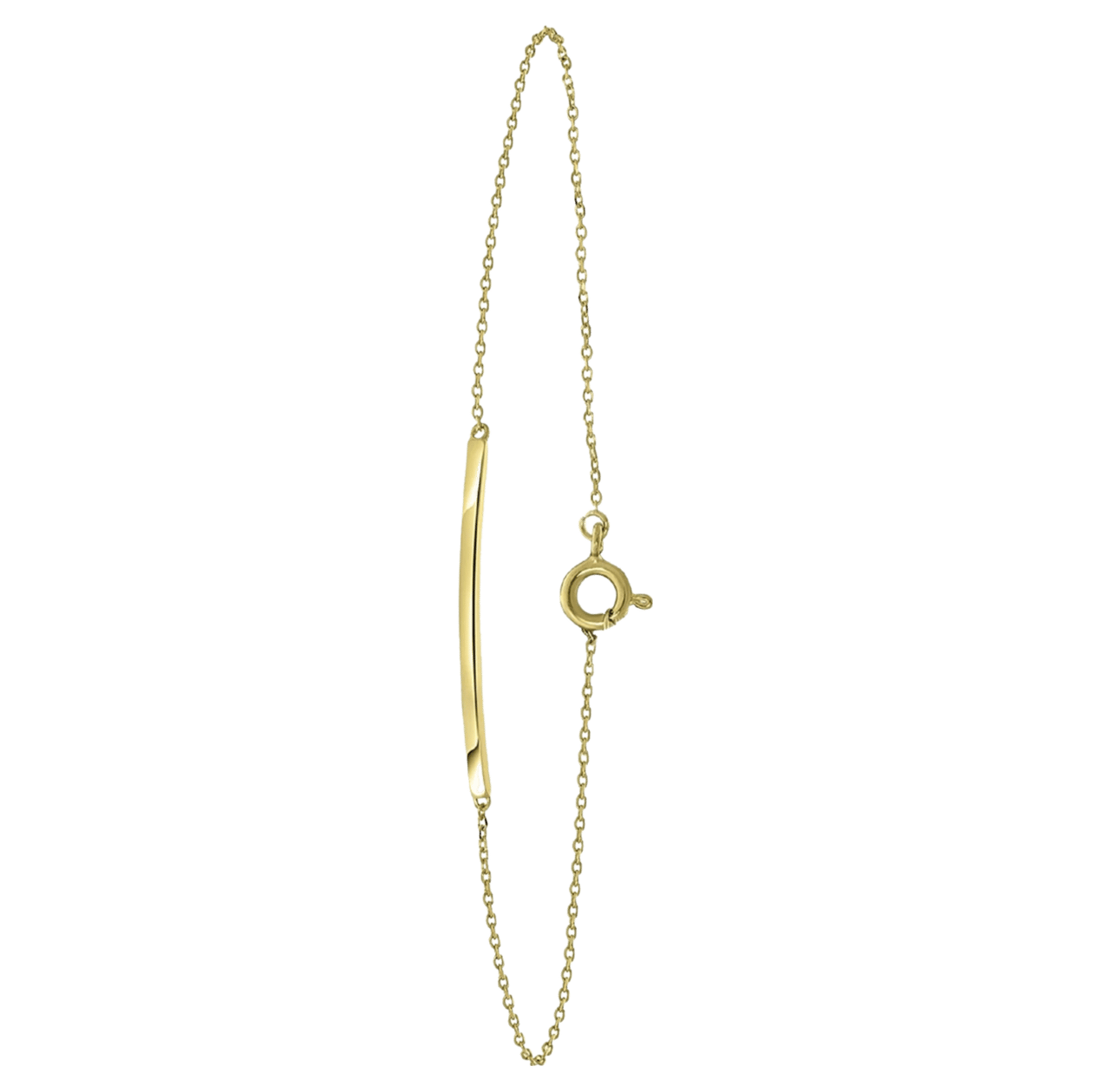 14 karaat geelgouden armband bar